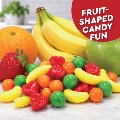 Hard Fruit Shaped Candy, 1 Pound, Unwrapped Bulk Candy For Gumball Machine | Bulk Unwrapped Candy for Vending & Gumball Machines, Nostalgic Candy Store Refills, Loose Candies for Dispensers