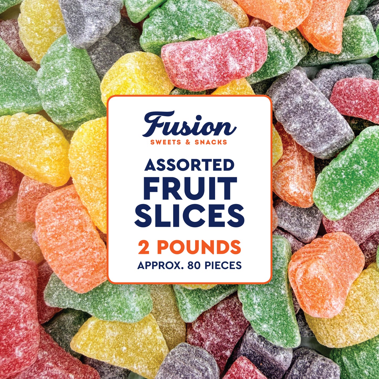 Assorted Fruit Slices Jelly Candy – 2 Pound Bulk Bag Of Old-Fashioned Sugar-Dusted Gum Drops, Orange Slices, Jelly Fruit Mix, Nostalgic Soft Gems for Gifts & Bowls