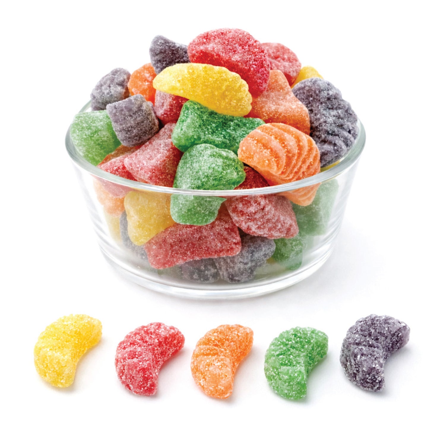Assorted Fruit Slices Jelly Candy – 2 Pound Bulk Bag Of Old-Fashioned Sugar-Dusted Gum Drops, Orange Slices, Jelly Fruit Mix, Nostalgic Soft Gems for Gifts & Bowls