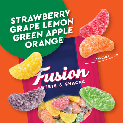 Assorted Fruit Slices Jelly Candy – 2 Pound Bulk Bag Of Old-Fashioned Sugar-Dusted Gum Drops, Orange Slices, Jelly Fruit Mix, Nostalgic Soft Gems for Gifts & Bowls