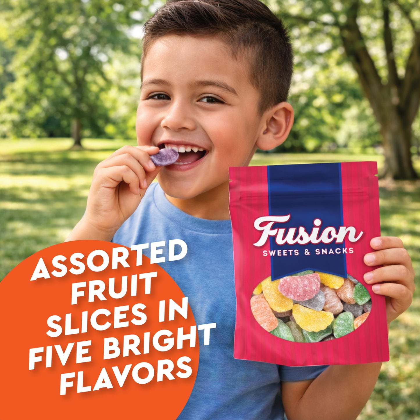 Assorted Fruit Slices Jelly Candy – 2 Pound Bulk Bag Of Old-Fashioned Sugar-Dusted Gum Drops, Orange Slices, Jelly Fruit Mix, Nostalgic Soft Gems for Gifts & Bowls