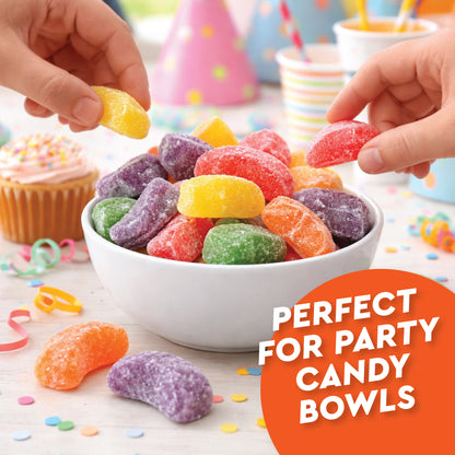 Assorted Fruit Slices Jelly Candy – 2 Pound Bulk Bag Of Old-Fashioned Sugar-Dusted Gum Drops, Orange Slices, Jelly Fruit Mix, Nostalgic Soft Gems for Gifts & Bowls
