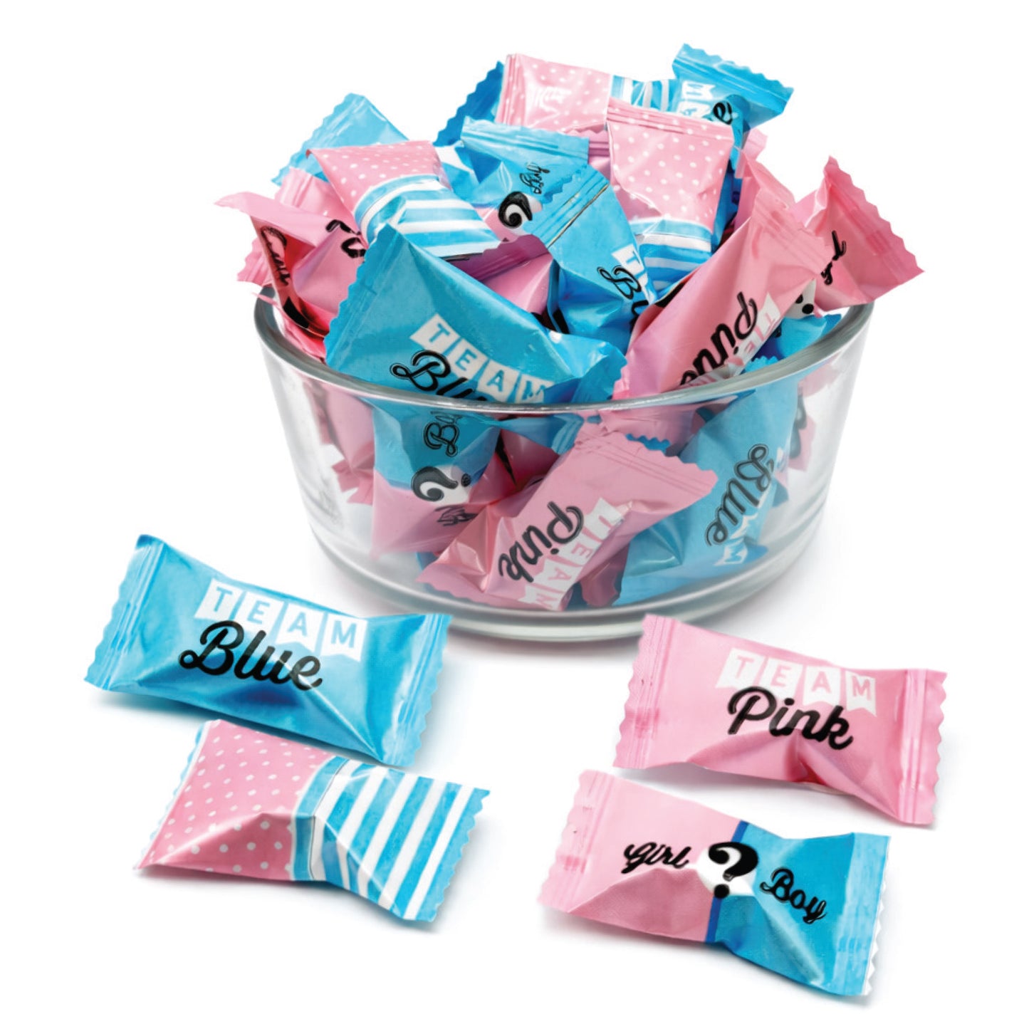 Gender Reveal Buttermints Individually Wrapped, 100 Count | Pink and Blue Candy for Gender Reveal Party Favors & Baby Shower Mints | Sweet After Dinner Treats, Thank You Candy Gifts for Guests