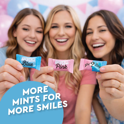 Gender Reveal Buttermints Individually Wrapped, 100 Count | Pink and Blue Candy for Gender Reveal Party Favors & Baby Shower Mints | Sweet After Dinner Treats, Thank You Candy Gifts for Guests