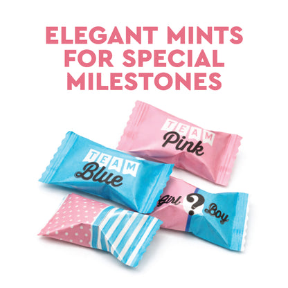 Gender Reveal Buttermints Individually Wrapped, 100 Count | Pink and Blue Candy for Gender Reveal Party Favors & Baby Shower Mints | Sweet After Dinner Treats, Thank You Candy Gifts for Guests