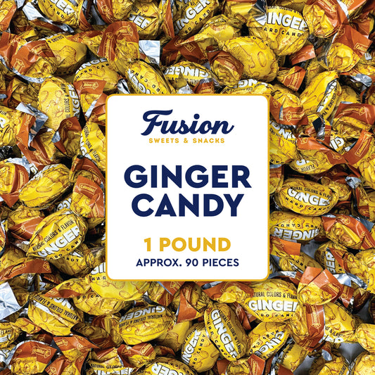 Ginger Candy - 1 Pound Bag - Hard Ginger Candy For Nausea Relief And Digestion Aid - Individually Wrapped Candies