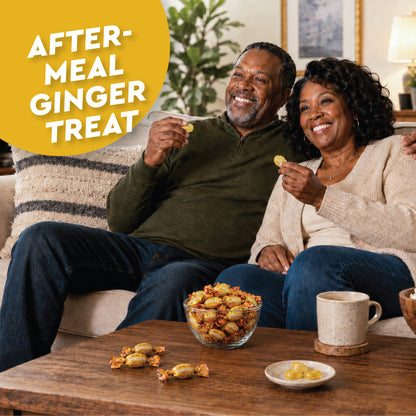 Ginger Candy - 2 Pound Bag - Hard Ginger Candy For Nausea Relief And Digestion Aid - Individually Wrapped Ginger Hard Candy (Approx 180 Pieces)