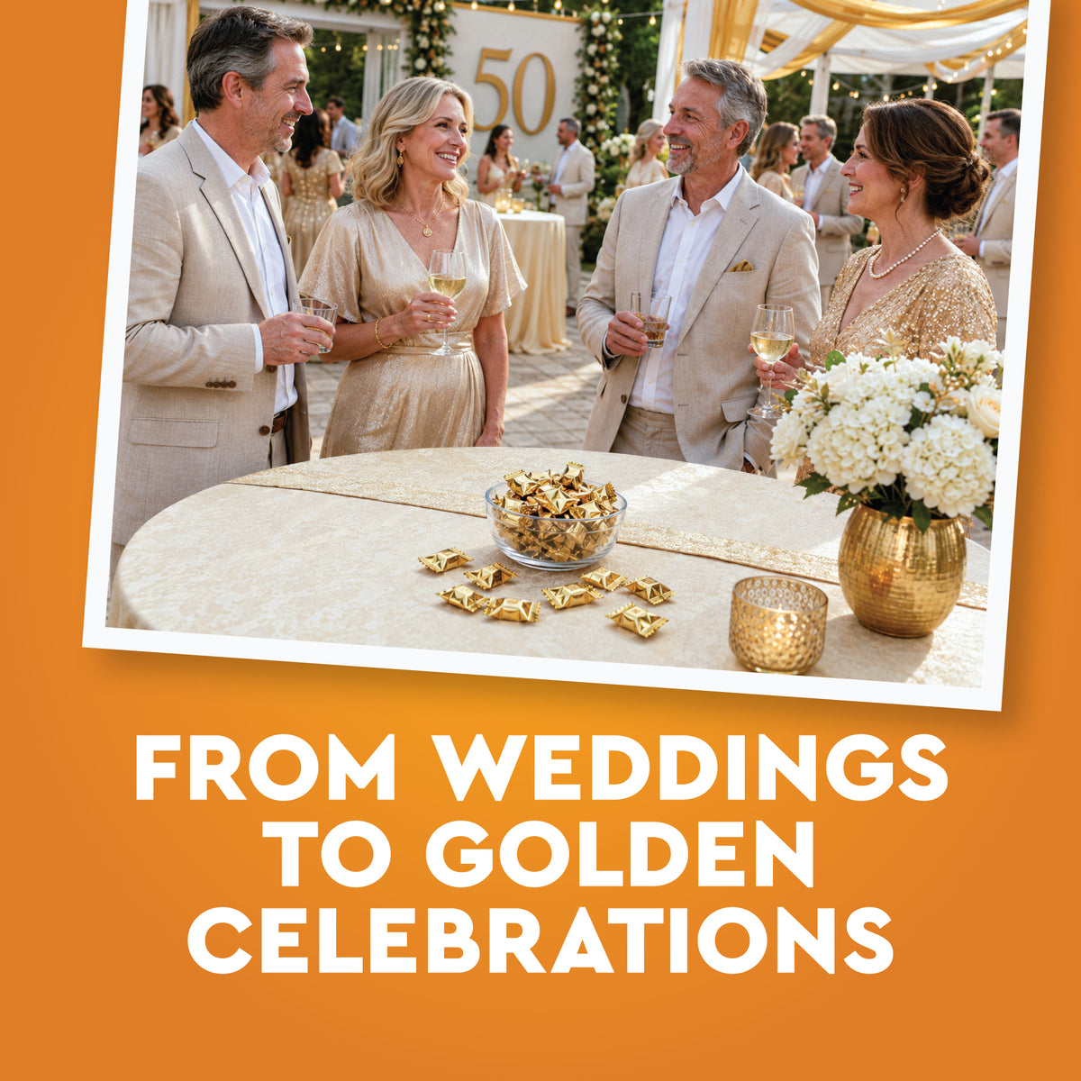 Gold Buttermints (Approx. 120 Count) - Butter Mints Individually Wrapped - Wedding Mints