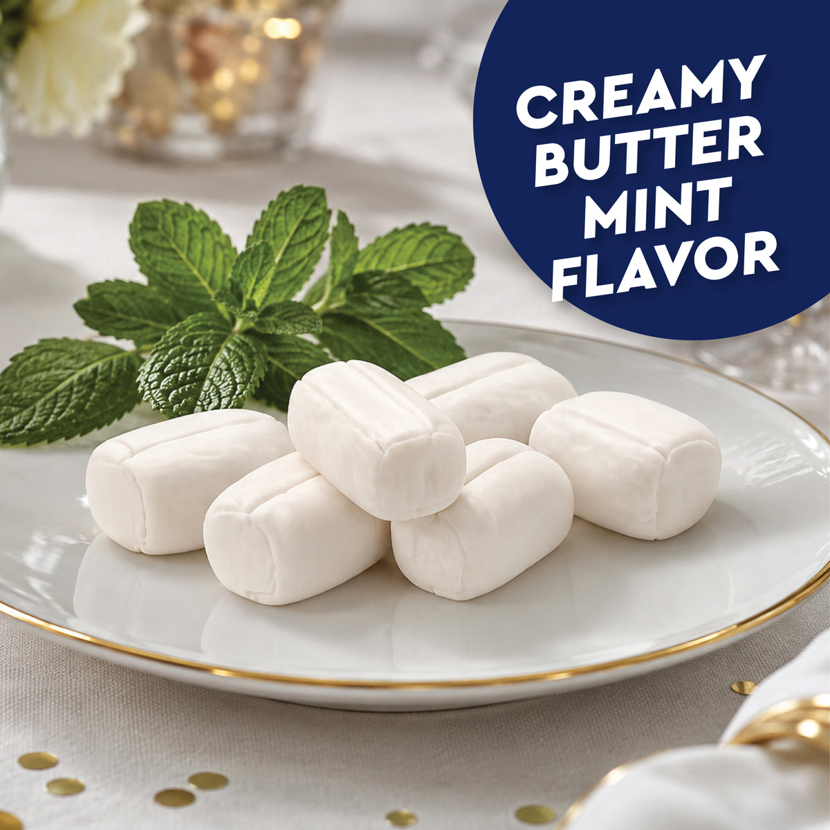 Gold Buttermints (Approx. 120 Count) - Butter Mints Individually Wrapped - Wedding Mints