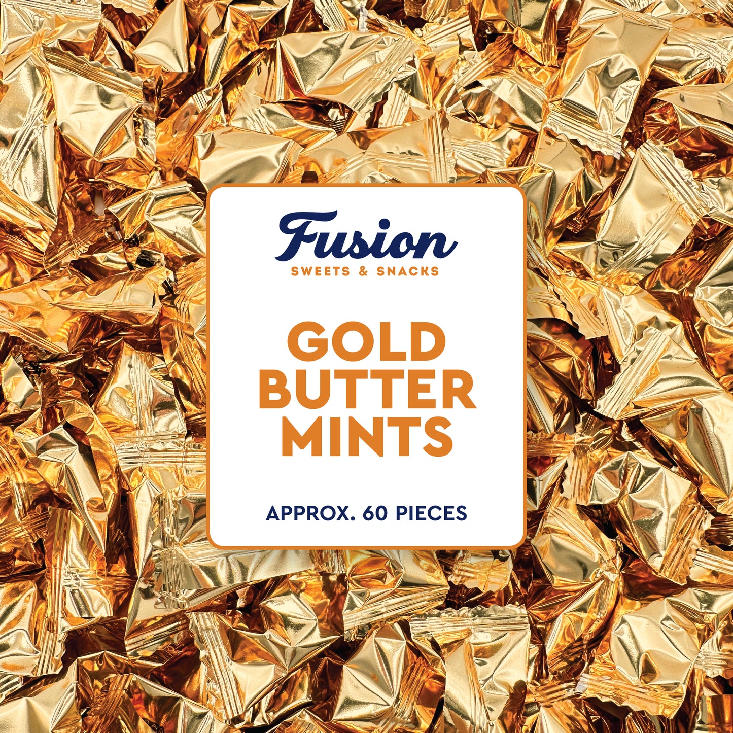 Gold Buttermints (Approx. 60 Count) - Butter Mints Individually Wrapped - Wedding Mints