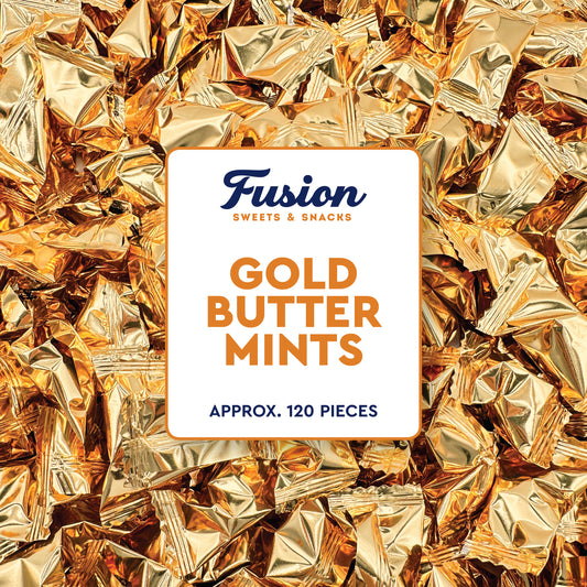 Gold Buttermints (Approx. 120 Count) - Butter Mints Individually Wrapped - Wedding Mints