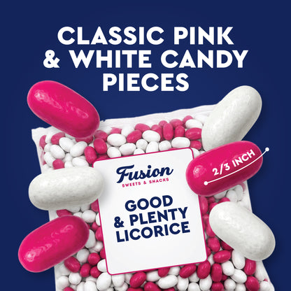 Good & Plenty Licorice Candy, 2 Pound Bulk Bag, Fat Free, Pink & White Candy | Nostalgic Candies, Great For Gumball Machine Refills, Sharing, Snacking