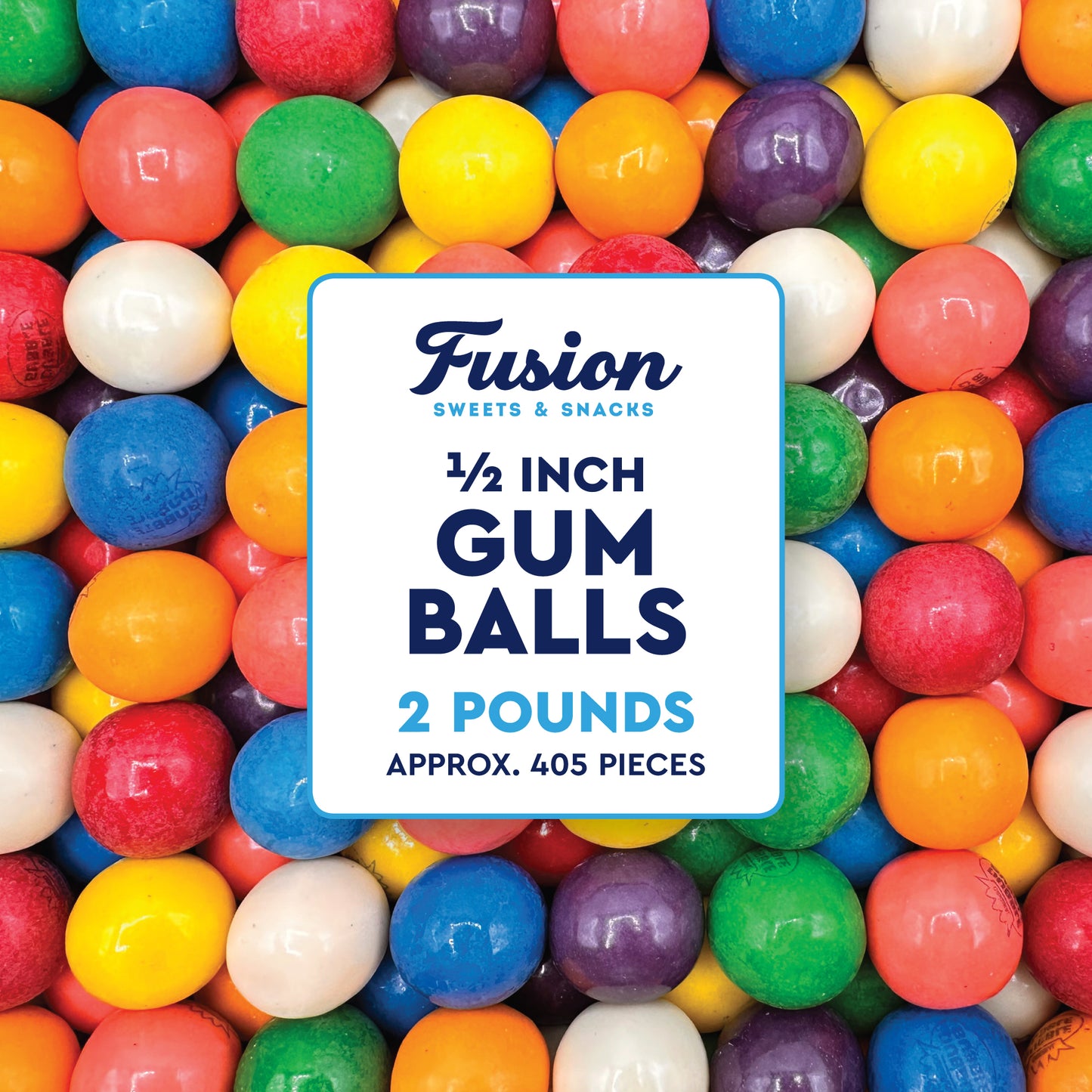 Gumballs 1/2 Inch 2 Pound Bag - Gum Balls For Gumball Machine - Gumballs Bulk - Assorted Fruit Flavor