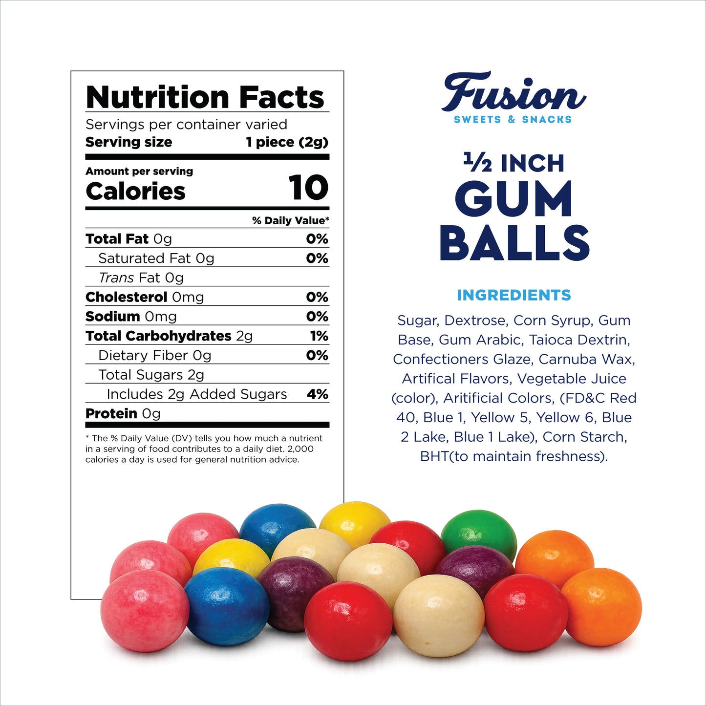 Gumballs Bulk 1/2inch 1 Pound Bag - Gumballs For Gumball Machine - Gumball Machine Refills - Assorted Fruit Flavor