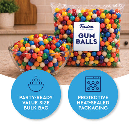 Gumballs Bulk 1/2inch 1 Pound Bag - Gumballs For Gumball Machine - Gumball Machine Refills - Assorted Fruit Flavor