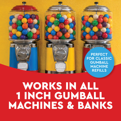 Gumballs 1 Inch - 1 Pound Bag - Gum Balls For Gumball Machine - Gumballs Bulk - Gum Ball Machine Refill - Assorted Fruit Flavor