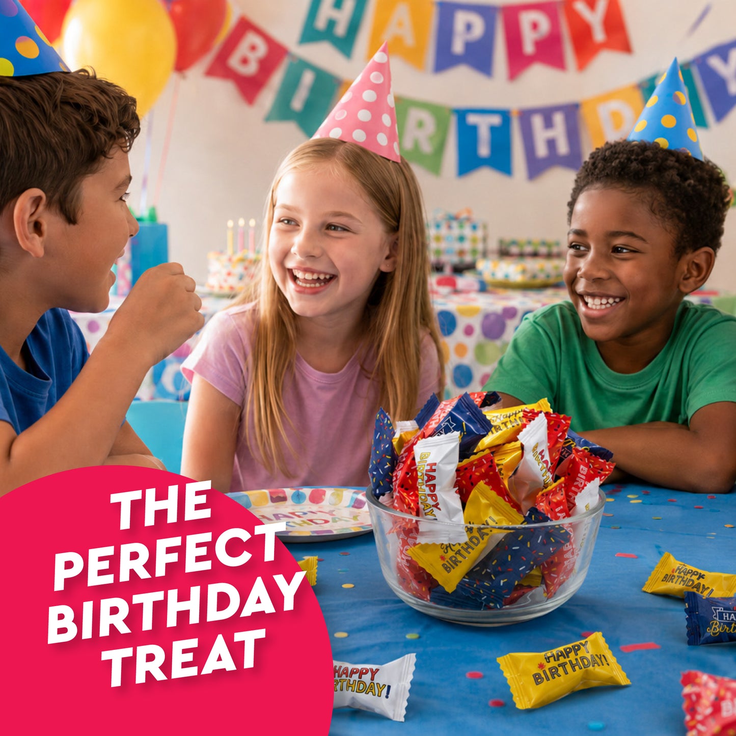 Happy Birthday Candy Buttermints 100 Pieces, Individually Wrapped – Birthday Party Favors, After Dinner Mints, Angel Mints, Quinceanera Party Favors, Buttermints | Kosher Certified Sweet Treats