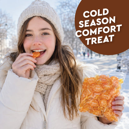 Honey Filled Hard Candy - Individually Wrapped Honey Hard Candy - 1 Pound Bulk Bag - Soft Honey Center