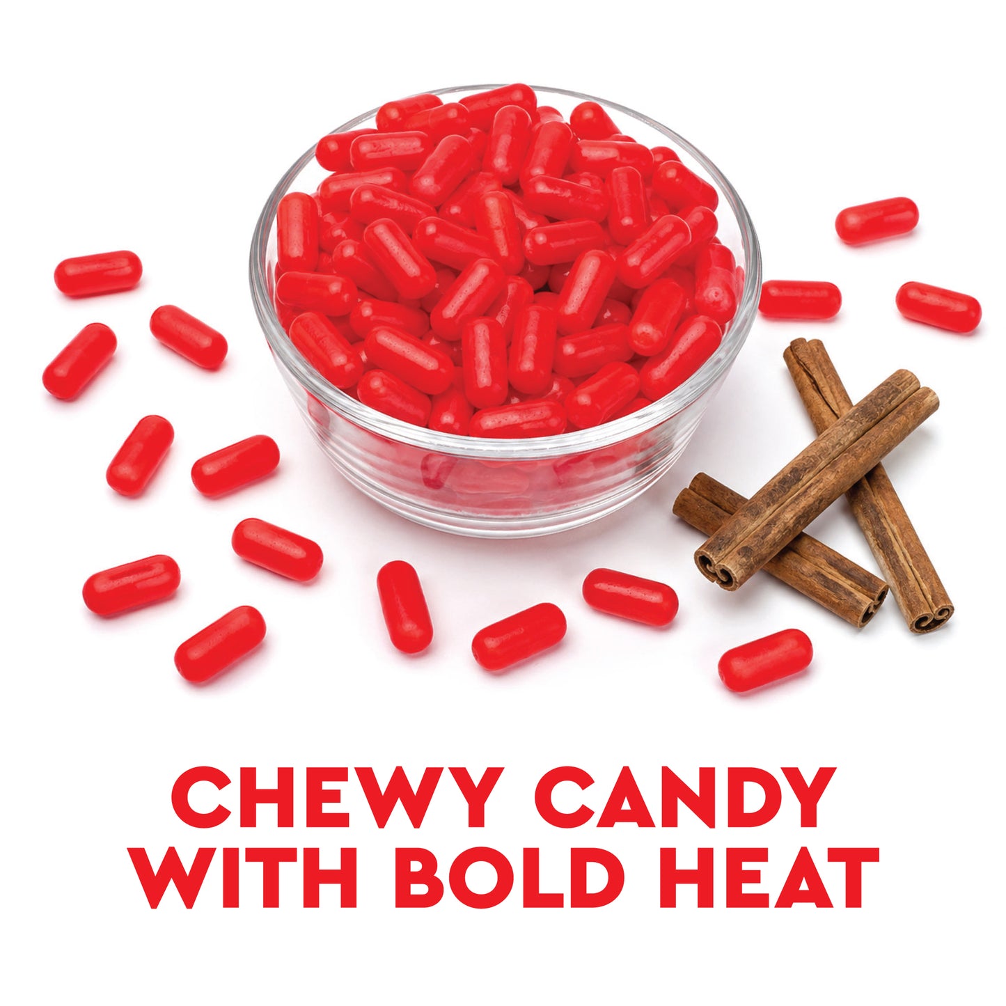 Hot Tamales Fierce Cinnamon Candy - 2 Pound Bulk Bag Spicy Hot Tamales, Chewy Cinnamon Candy, Gluten and Fat Free Red Candies