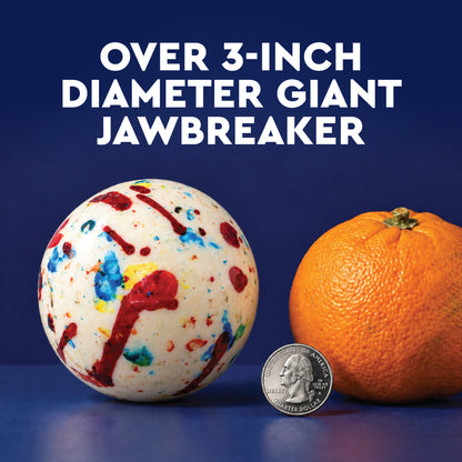 Giant Jawbreaker Candy 3.5 Inch, Psychedelic Speckled Jaw Breaker | World Famous Classic Giant Jawbreaker, Mega Bruiser Jumbo Jaw Breaker, Hard As A Rock, Long Lasting Sucking Candy