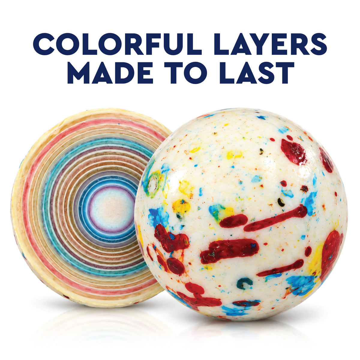 Giant Jawbreaker Candy 3.5 Inch, Psychedelic Speckled Jaw Breaker | World Famous Classic Giant Jawbreaker, Mega Bruiser Jumbo Jaw Breaker, Hard As A Rock, Long Lasting Sucking Candy
