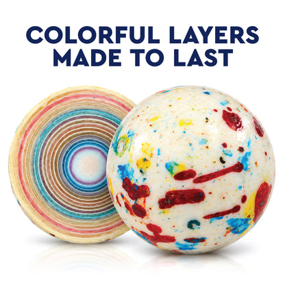 Giant Jawbreaker Candy 3.5 Inch, Psychedelic Speckled Jaw Breaker | World Famous Classic Giant Jawbreaker, Mega Bruiser Jumbo Jaw Breaker, Hard As A Rock, Long Lasting Sucking Candy
