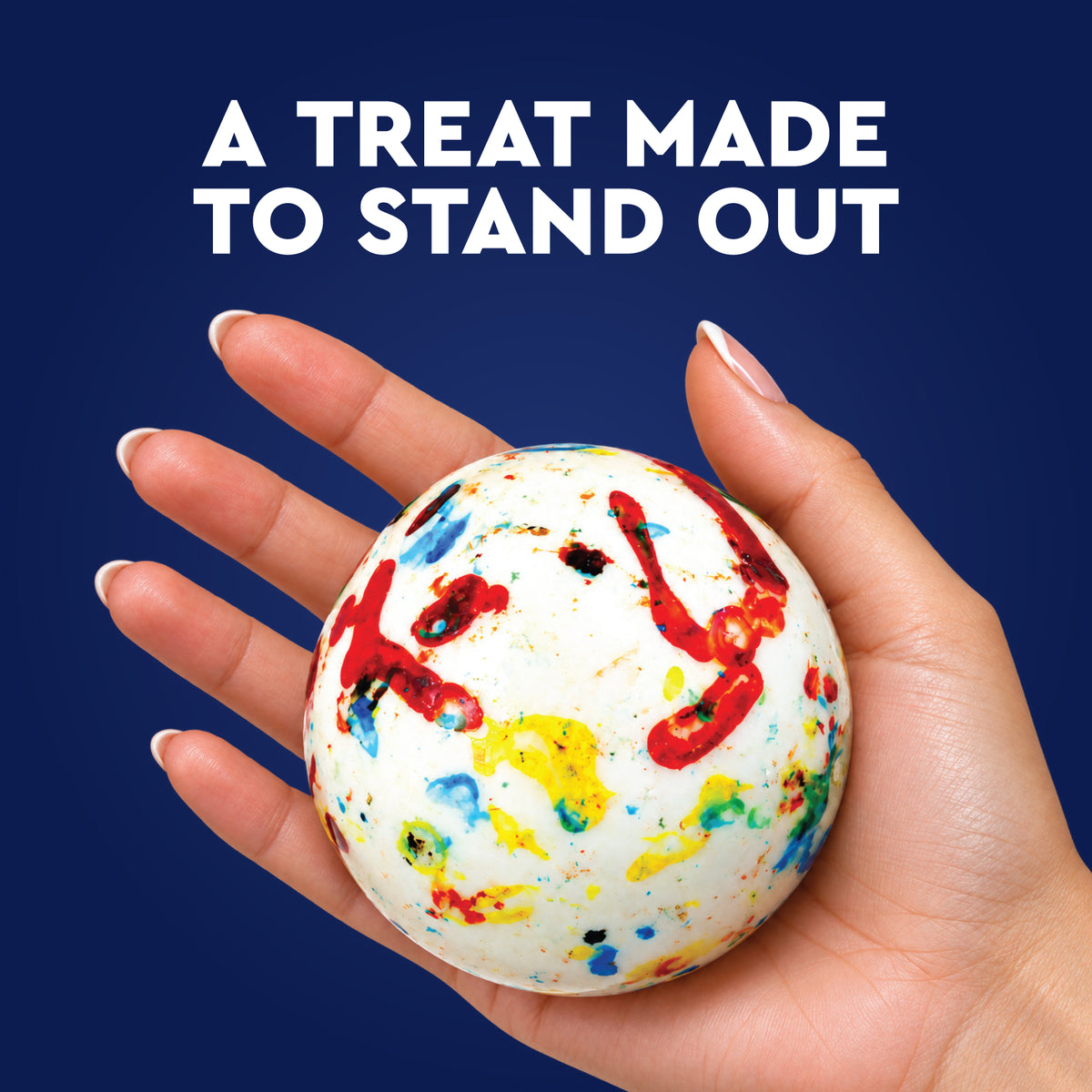 Giant Jawbreaker Candy 3.5 Inch, Psychedelic Speckled Jaw Breaker | World Famous Classic Giant Jawbreaker, Mega Bruiser Jumbo Jaw Breaker, Hard As A Rock, Long Lasting Sucking Candy
