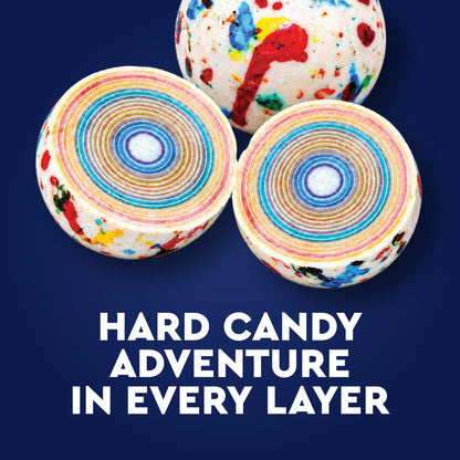 Giant Jawbreaker Candy 3.5 Inch, Psychedelic Speckled Jaw Breaker | World Famous Classic Giant Jawbreaker, Mega Bruiser Jumbo Jaw Breaker, Hard As A Rock, Long Lasting Sucking Candy
