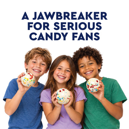 Giant Jawbreaker Candy 3.5 Inch, Psychedelic Speckled Jaw Breaker | World Famous Classic Giant Jawbreaker, Mega Bruiser Jumbo Jaw Breaker, Hard As A Rock, Long Lasting Sucking Candy
