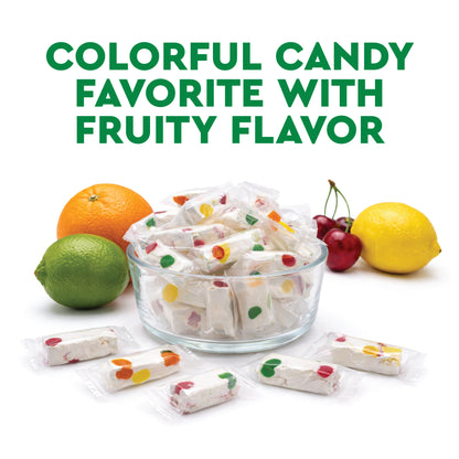 Jujube Nougat Candy - 12 Ounces (Approx. 35 Pieces) - Soft Chewy Fruit Jelly Pieces, Individually Wrapped, Classic Old Fashioned Treat, Easter Egg Fillers, Christmas Stocking Stuffers, Nostalgic Bulk Mix