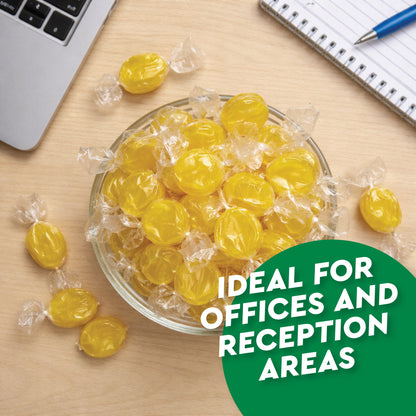 Lemon Drops Hard Candy Old Fashioned, 2 Pound Bulk Bag Individually Wrapped | Classic Lemon Candy, Tart Citrus Flavor, Traditional Yellow Hard Sweets, Gluten Free