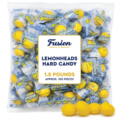 Lemonhead Candy - 1.5lb Bulk Bag, Individually Wrapped Original Lemon Head Hard Yellow Candies - The Perfect Candy For Parties, Movie Nights And Snacking