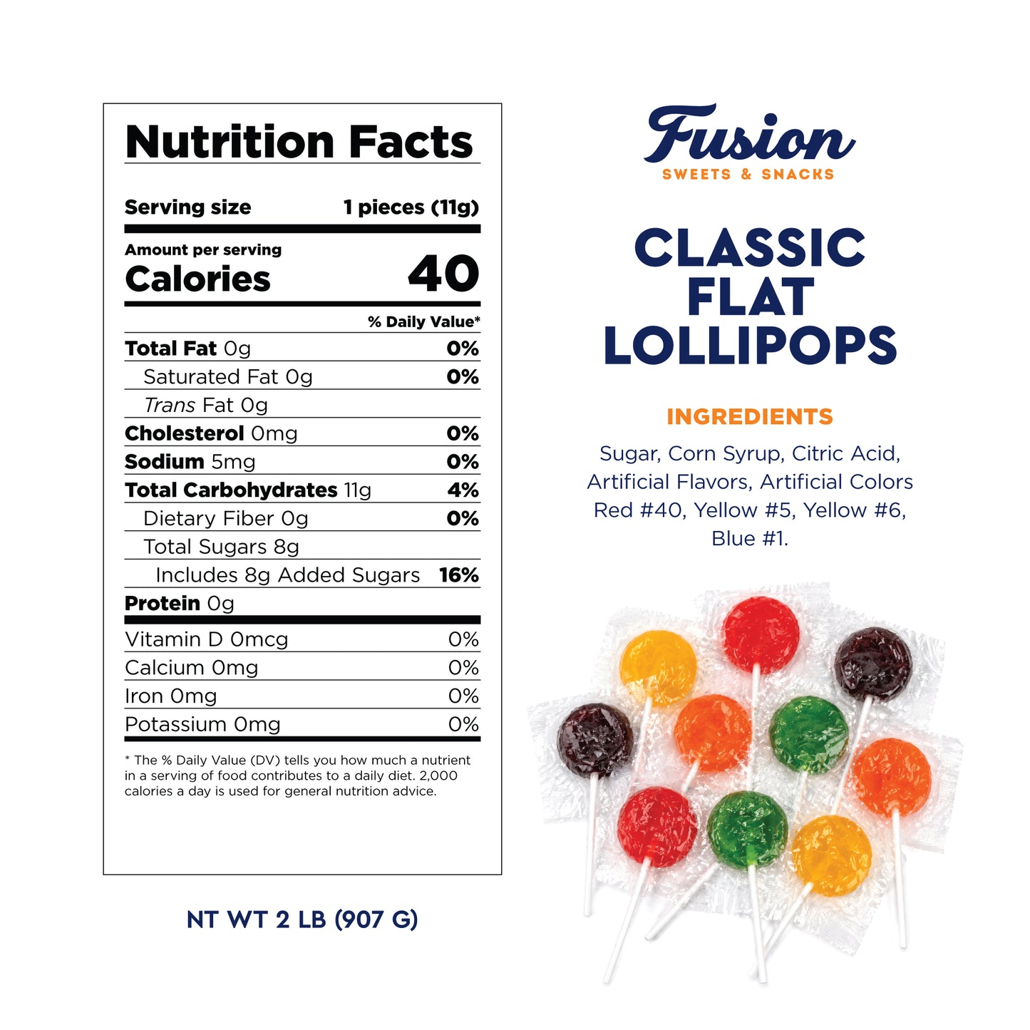 Bulk Lollipops – 2 lb, 75 Individually Wrapped Gluten-Free Suckers for Kids