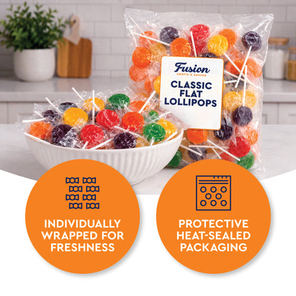 Bulk Lollipops – 2 lb, 75 Individually Wrapped Gluten-Free Suckers for Kids
