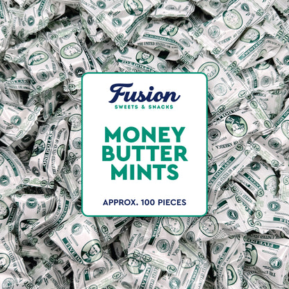 Money Buttermints Individually Wrapped, 100 Pieces | Creamy Mint Candy for Casino Party Favors, Trade Show Giveaways & Money Candy Gifts | Fun Dollar Treats For Events