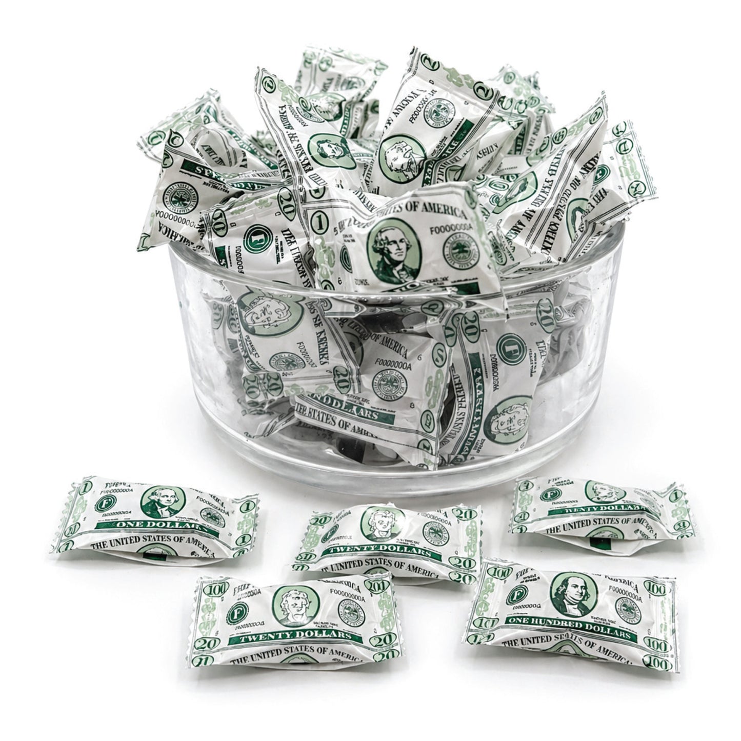 Money Buttermints Individually Wrapped, 100 Pieces | Creamy Mint Candy for Casino Party Favors, Trade Show Giveaways & Money Candy Gifts | Fun Dollar Treats For Events