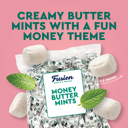 Money Buttermints Individually Wrapped, 100 Pieces | Creamy Mint Candy for Casino Party Favors, Trade Show Giveaways & Money Candy Gifts | Fun Dollar Treats For Events