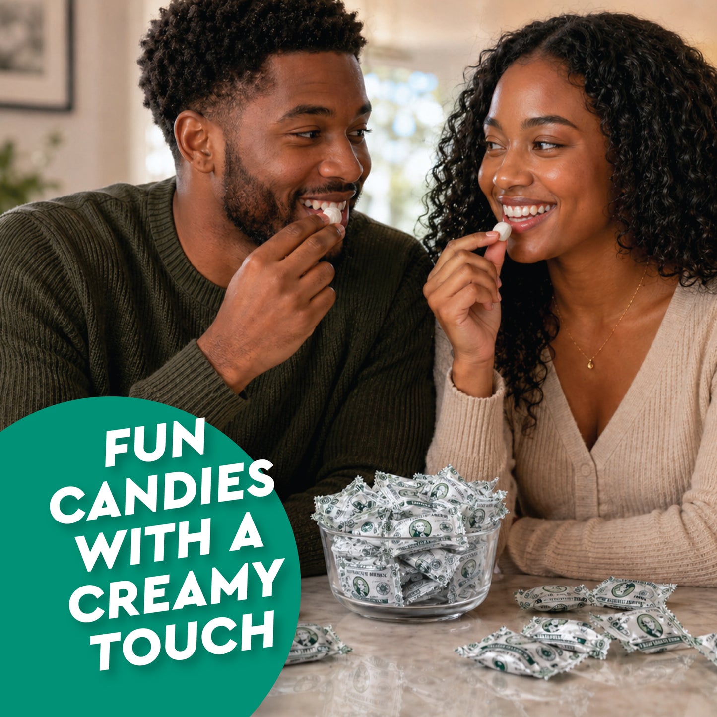 Money Buttermints Individually Wrapped, 100 Pieces | Creamy Mint Candy for Casino Party Favors, Trade Show Giveaways & Money Candy Gifts | Fun Dollar Treats For Events