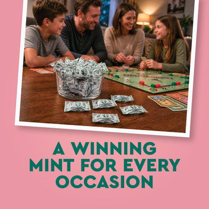 Money Buttermints Individually Wrapped, 100 Pieces | Creamy Mint Candy for Casino Party Favors, Trade Show Giveaways & Money Candy Gifts | Fun Dollar Treats For Events