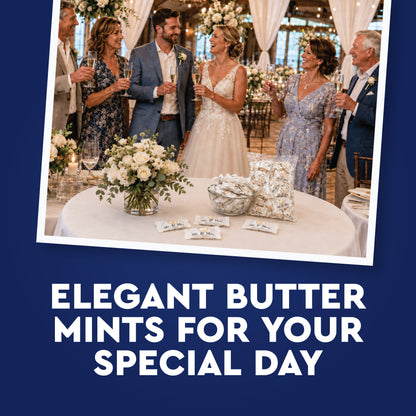 Mr. & Mrs. Buttermints - About 100 Count - Butter Mints Individually Wrapped - Wedding & Bridal Shower Mints