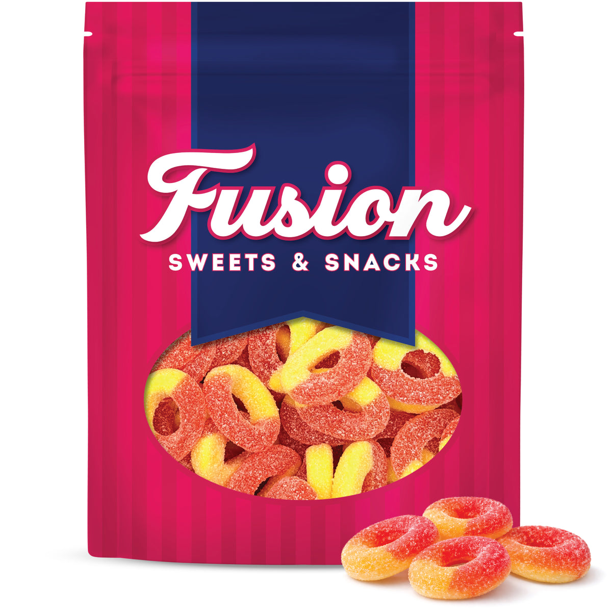 Peach Rings Gummy Candy 1 lb – Soft Chewy Sweet & Sour Gummies Bulk Bag, Juicy Peach Rings Bulk For Snacking, Party Treats & Candy Bowls