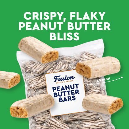 Peanut Butter Bars Candy - 2 Pounds (Approx 120 Pieces), Peanut Butter Candy Bars In Bulk Bag, Individually Wrapped Old Fashioned Treats