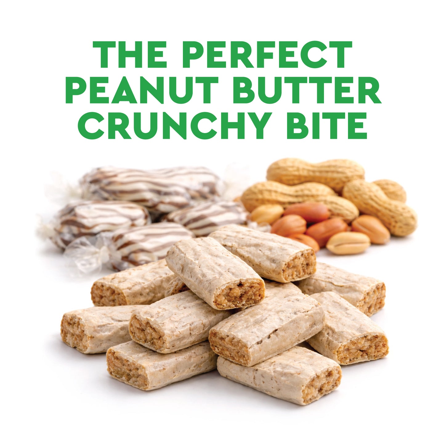 Peanut Butter Bars Candy - 2 Pounds (Approx 120 Pieces), Peanut Butter Candy Bars In Bulk Bag, Individually Wrapped Old Fashioned Treats