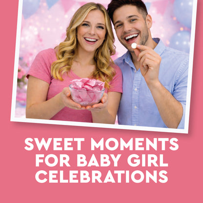 Pink Buttermints - 100 Count - Pink Candy For Baby Shower - Baby Shower Candy - Perfect For Gender Reveal Parties, Hospital Goodie Bags, Welcome Baby Party, And More