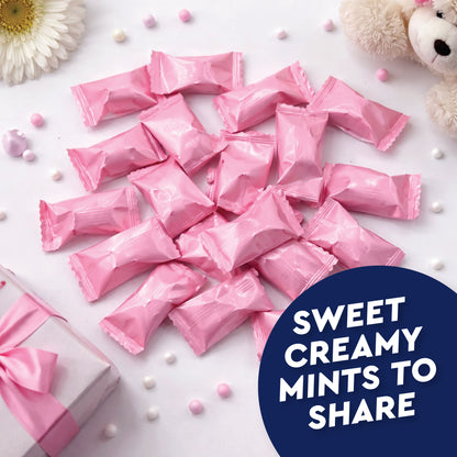 Pink Buttermints - 100 Count - Pink Candy For Baby Shower - Baby Shower Candy - Perfect For Gender Reveal Parties, Hospital Goodie Bags, Welcome Baby Party, And More