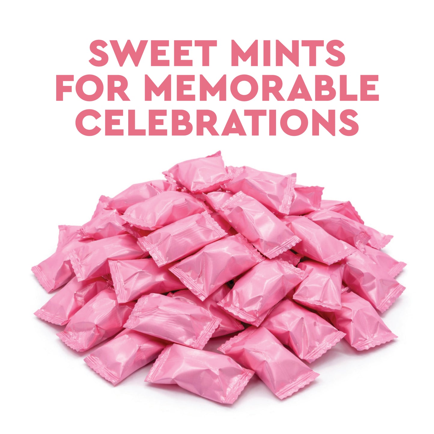 Pink Buttermints - 100 Count - Pink Candy For Baby Shower - Baby Shower Candy - Perfect For Gender Reveal Parties, Hospital Goodie Bags, Welcome Baby Party, And More