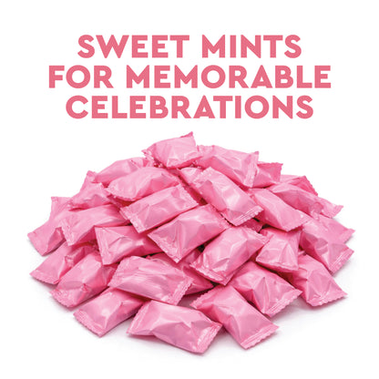 Pink Buttermints - 100 Count - Pink Candy For Baby Shower - Baby Shower Candy - Perfect For Gender Reveal Parties, Hospital Goodie Bags, Welcome Baby Party, And More