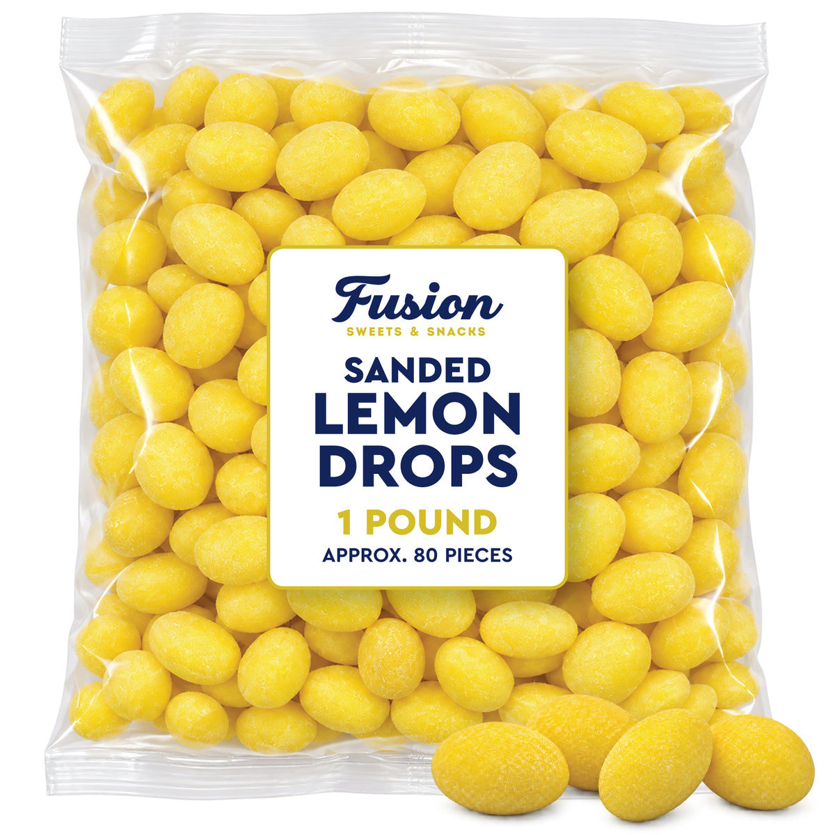 Sanded Lemon Drops Old Fashioned Hard Candy, 1 Pound Bag, Lemon Candy | With A Bright Sweet & Tart Lemon Citrus Flavor And Classic Sugar-Sanded Finish