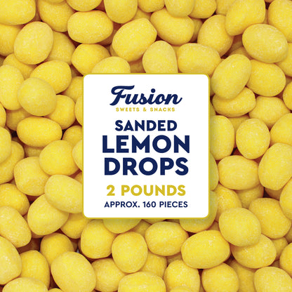 Sanded Lemon Drops Old Fashioned Hard Candy, 2 Pound Bag, Lemon Candy | With A Bright Sweet & Tart Lemon Citrus Flavor And Classic Sugar-Sanded Finish