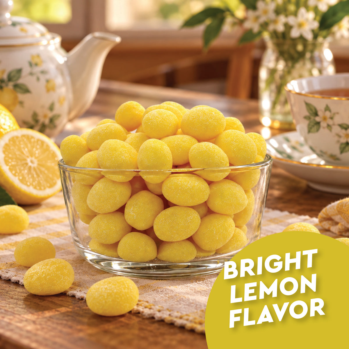 Sanded Lemon Drops Old Fashioned Hard Candy, 1 Pound Bag, Lemon Candy | With A Bright Sweet & Tart Lemon Citrus Flavor And Classic Sugar-Sanded Finish